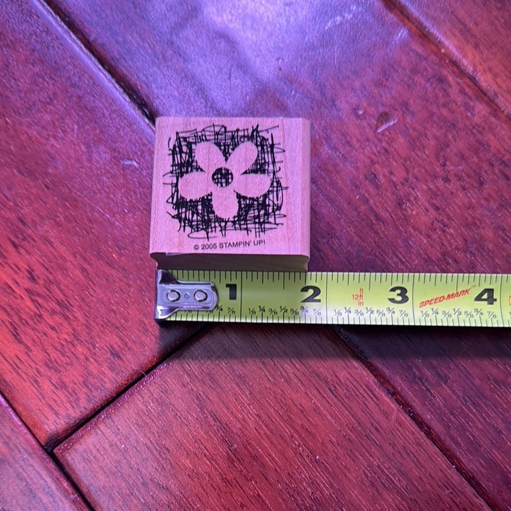 Stampin' Up! Black Flower Rubber Stamp